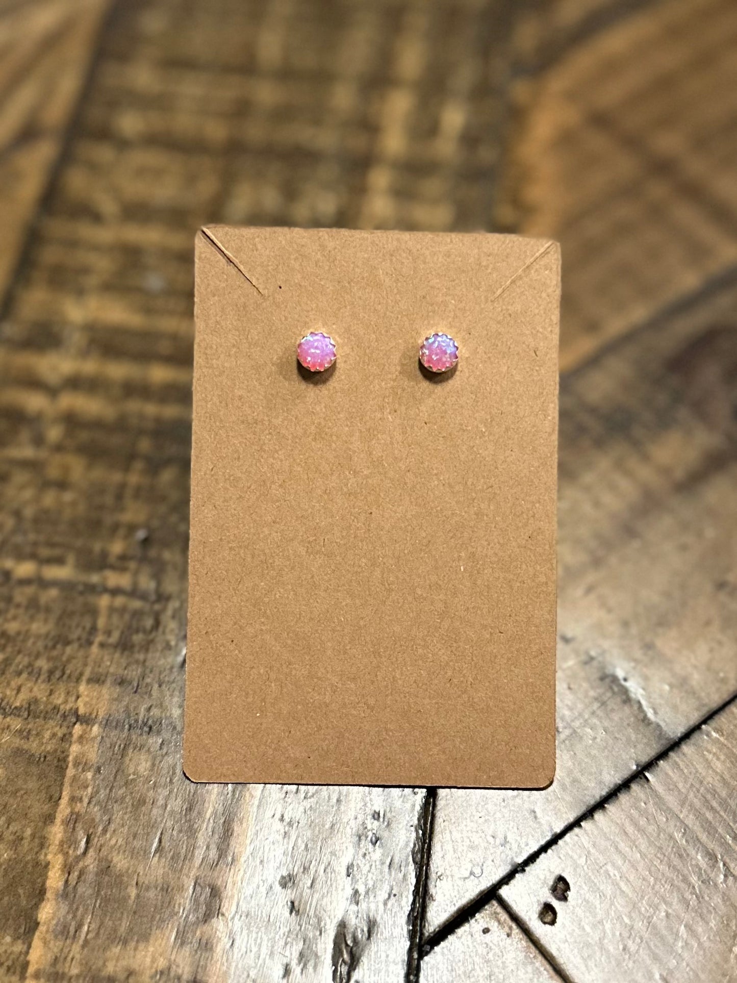 Light Pink Opal Earrings