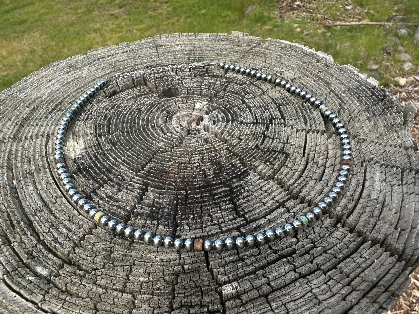 14" Navajo Pearl & Turquoise Choker