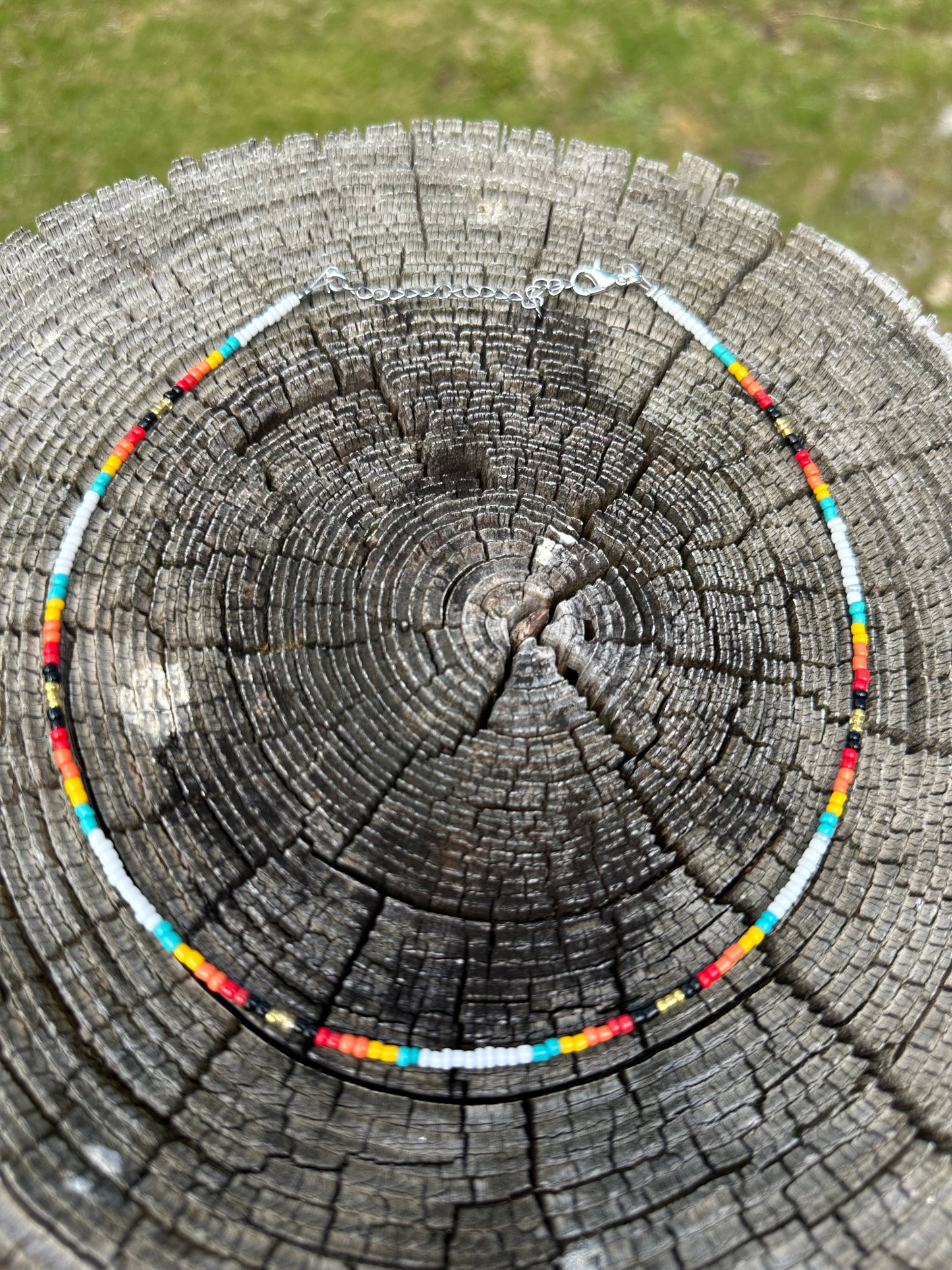 White Serape Choker