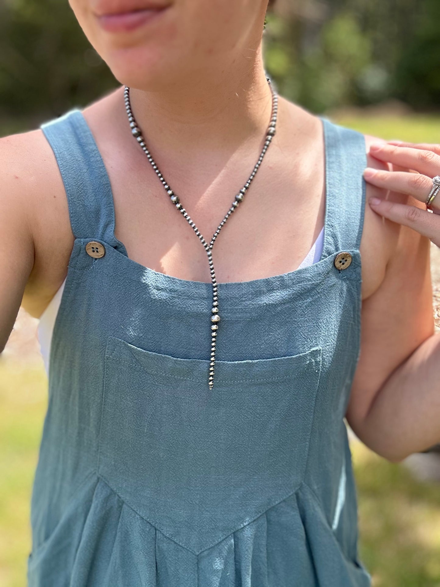 Navajo Pearl Lariat Necklace