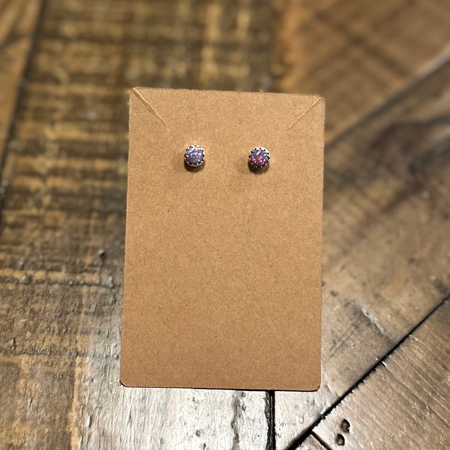 Cotton Candy Onyx 6mm Earrings