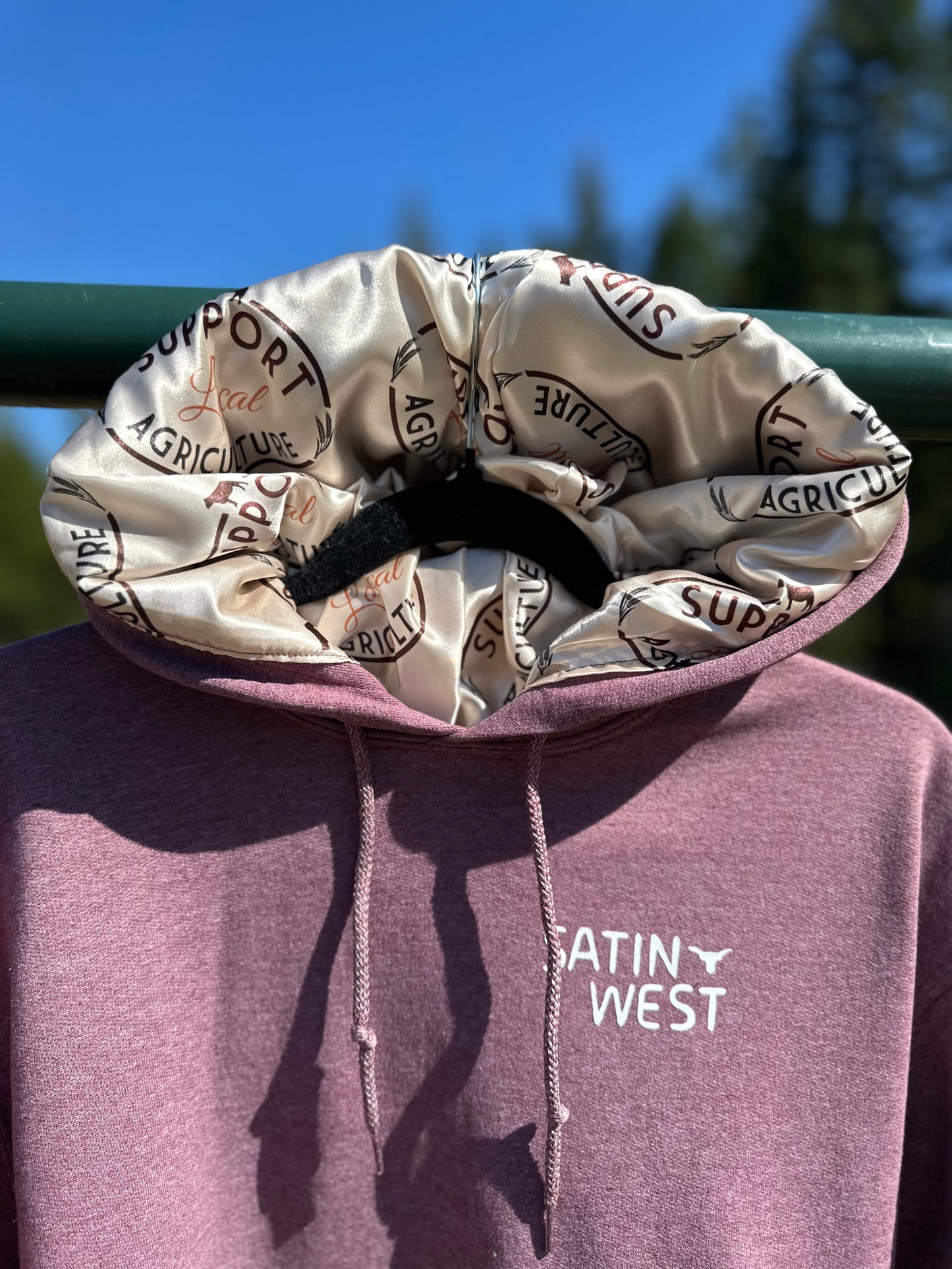 Large Satin Lined Hoodie