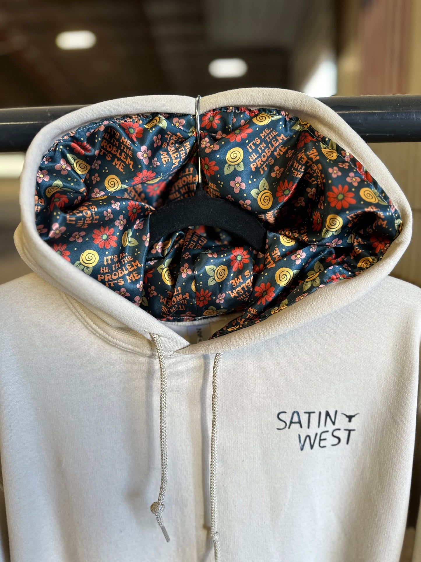 Large Satin Lined Hoodie