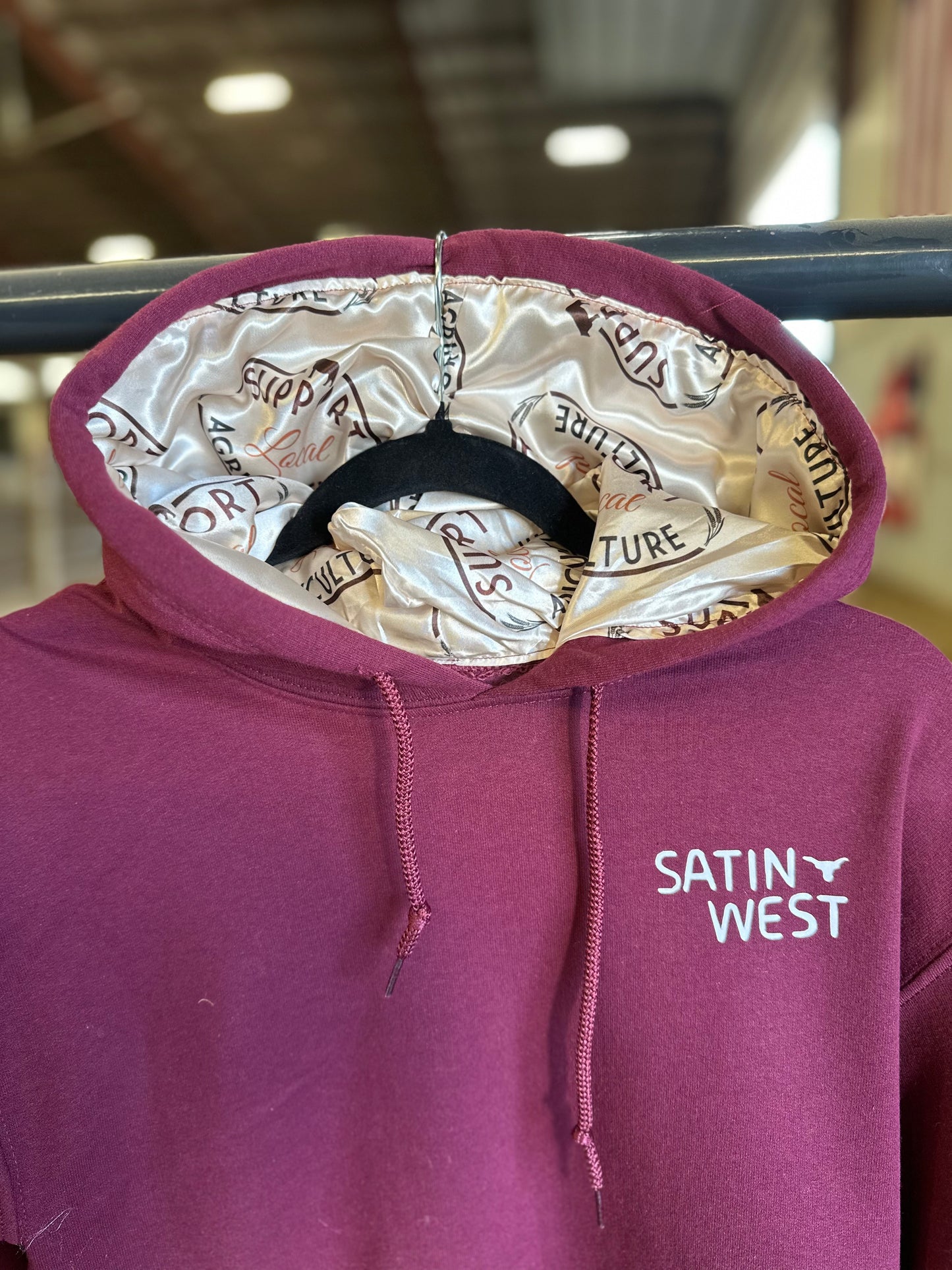 Large Satin Lined Hoodie