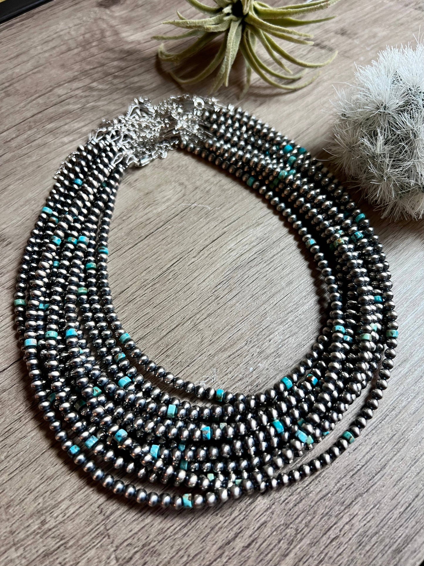 14" Navajo Pearl & Turquoise Choker